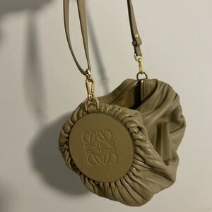 Loewe Taupe Leather Shoulder Bag